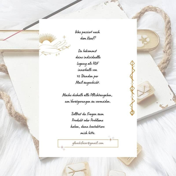 Digitale Jahreslegung 2026 - 12 Monate - in deutscher Sprache