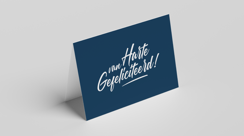 Storm beachbar & bistro - Van harte gefeliciteerd kaart ontwerp