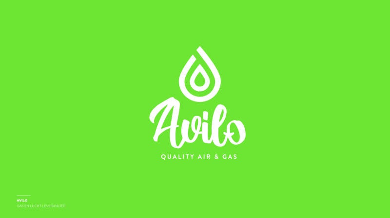 Logofolio, een greep uit de logo's en corporate identities voor diverse bedrijven, hier zie je het logovoorstel van Avilo air & gas