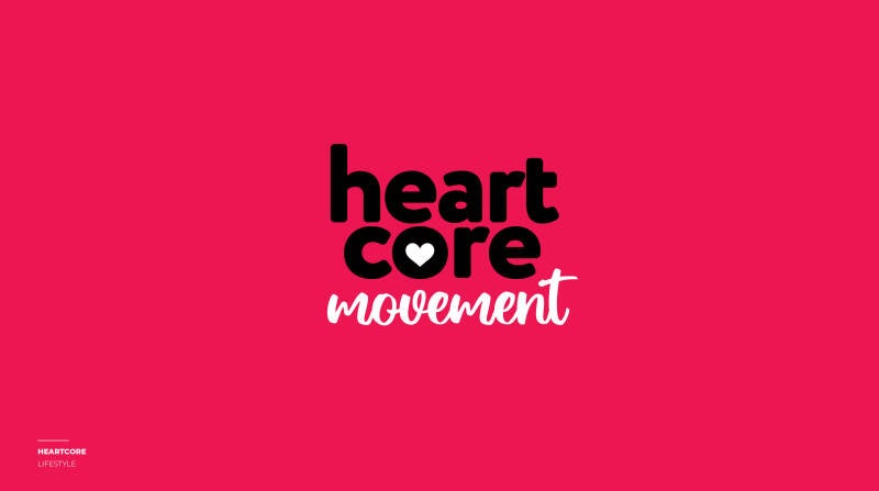 Logofolio, een greep uit de logo's en corporate identities voor diverse bedrijven, hier zie je het logovoorstel van Heart Core movement