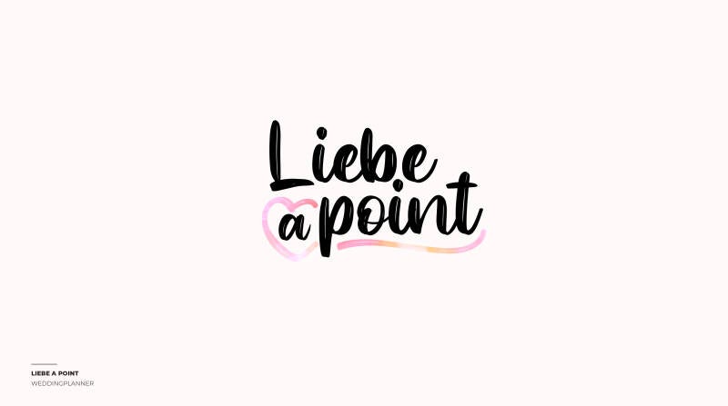 Logofolio, een greep uit de logo's en corporate identities voor diverse bedrijven, hier zie je het logovoorstel van Liebe a point