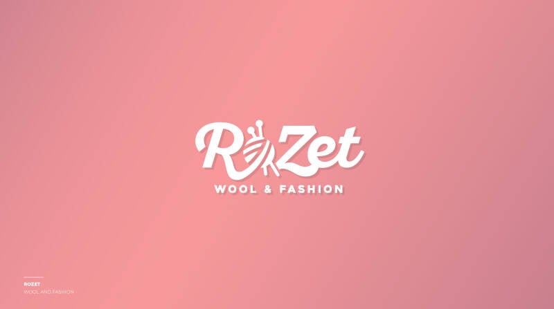 Logofolio, een greep uit de logo's en corporate identities voor diverse bedrijven, hier zie je het logovoorstel van Rozet wool & fashion