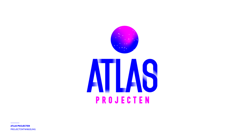 Logofolio, een greep uit de logo's en corporate identities voor diverse bedrijven, hier zie je het logo van Atlas projectontwikkeling