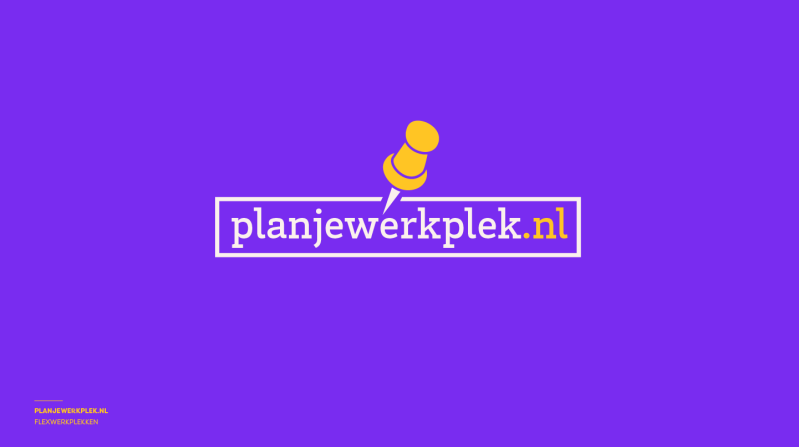 Logofolio, een greep uit de logo's en corporate identities voor diverse bedrijven, hier zie je het logovoorstel voor Plan je werkplek.nl