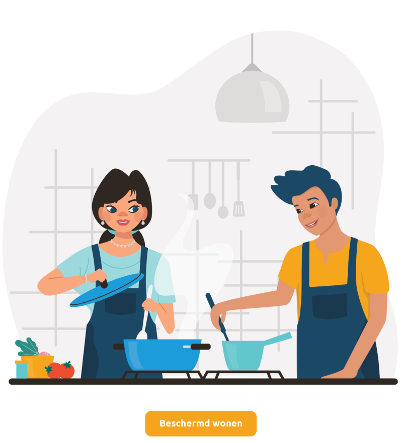 portfolio Prodeba website hoofddiensten illustratie beschermd wonen