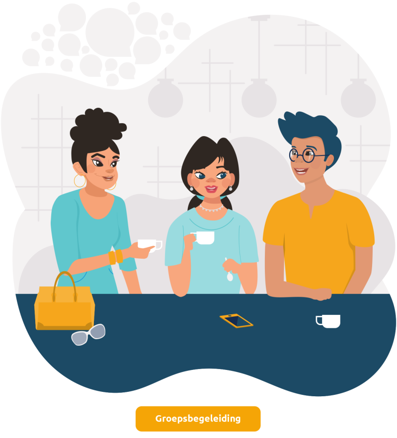 portfolio Prodeba website subdiensten illustratie groepsbegeleiding