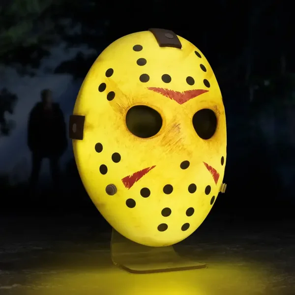 Friday The 13th Jason Mask Light Halloween Lamp Prop Stand Alone or Wall Mount