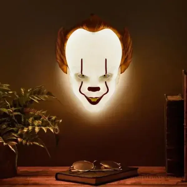 Pennywise / IT Mask Light Up Wall Mounted or Desk Top.