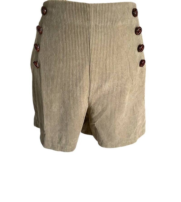 Short Suzie velours kaki