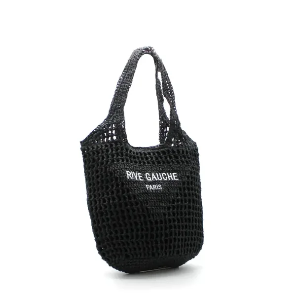 Sac à main en crochet Noir "Rive Gauche"