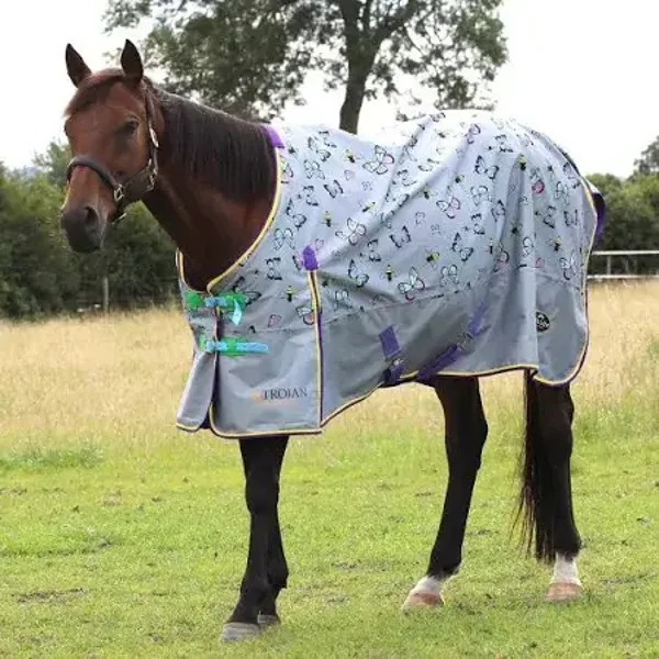 Gallop Trojan Lightweight Turnout Rug 0g/NoFill Bees&Butterflies print