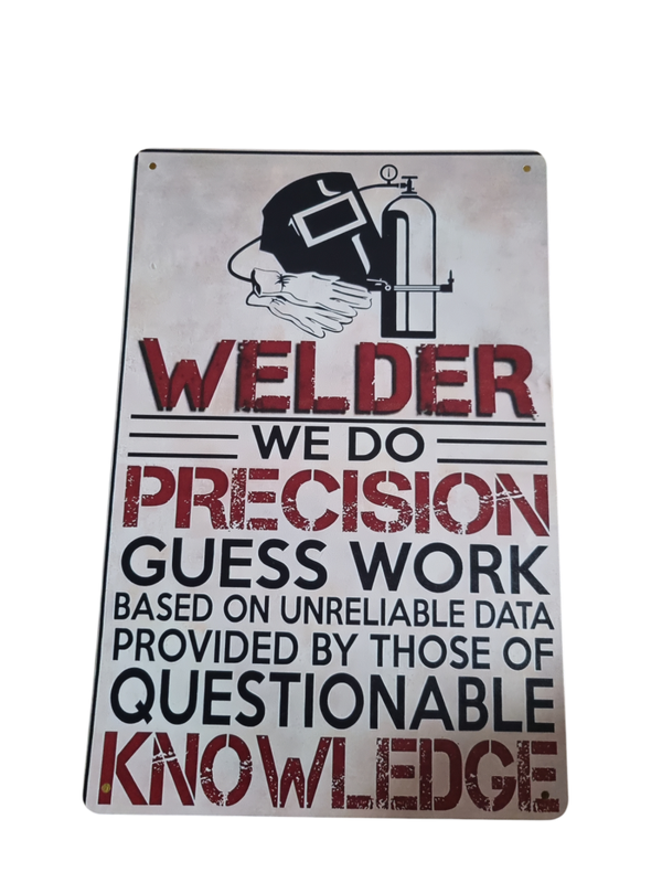 Metalen Wandbord - welder