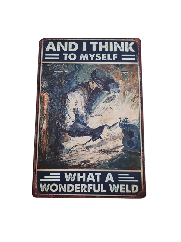 Metalen Wandbord - think to myself