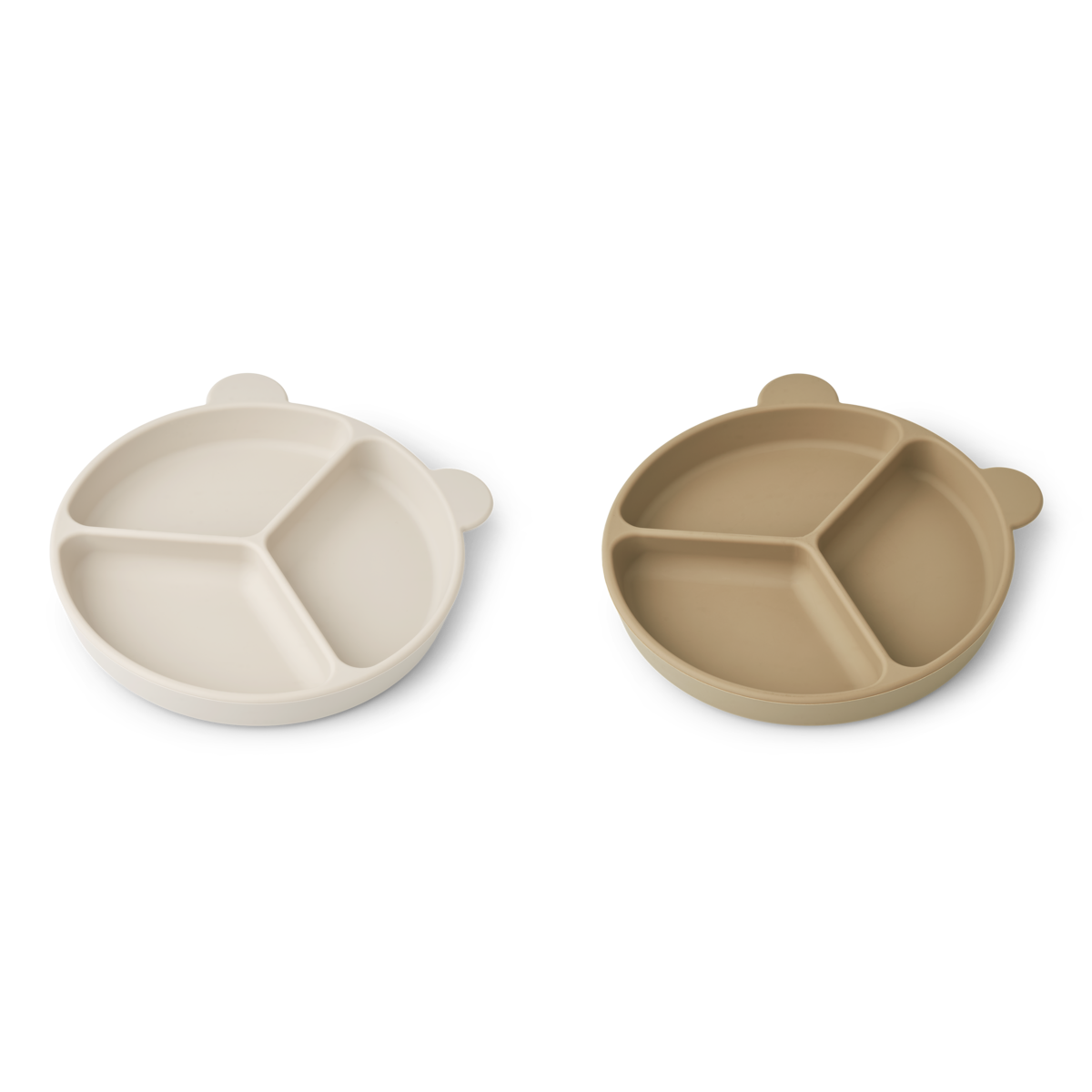 Liewood | Stacy Divider Suction Plate 2-Pack | Sandy / Oat