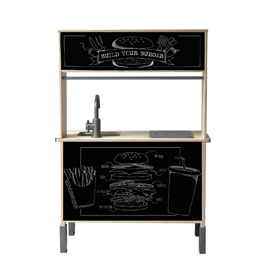 Burger & Fries Bar Sticker Set Ikea Düktig keukentje