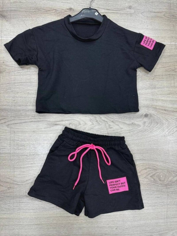 Comfy short life set - Zwart