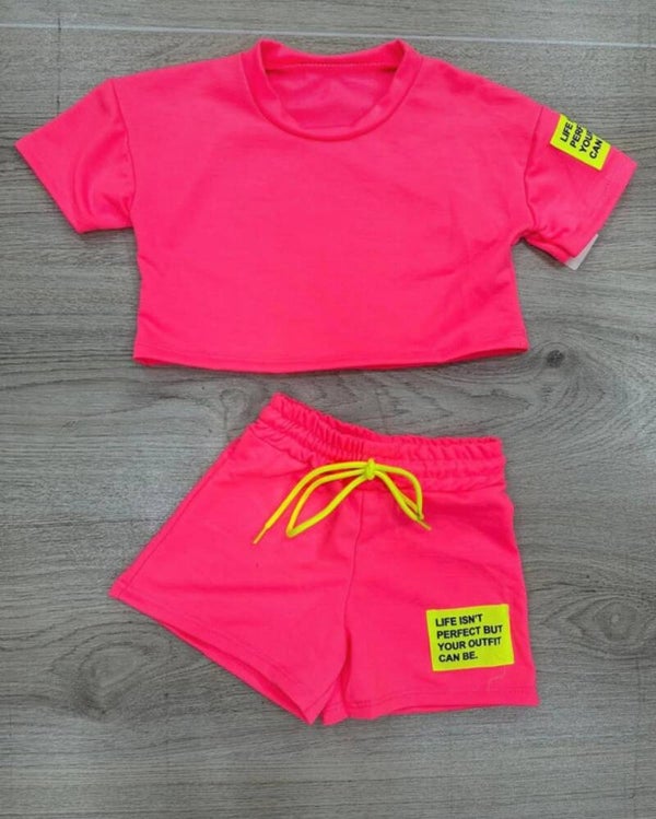 Comfy short life set - Neon Roze