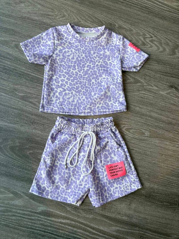 Wild vibes short set - paars