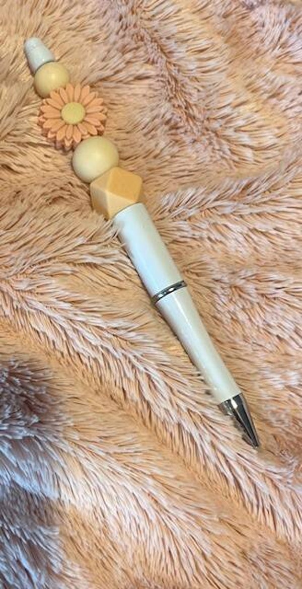 Wit / Zalm pen