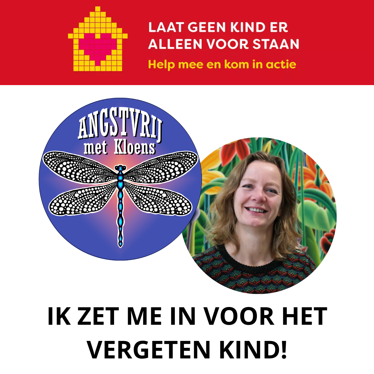 Angstvrij met Kloens steunt Stichting Het Vergeten Kind