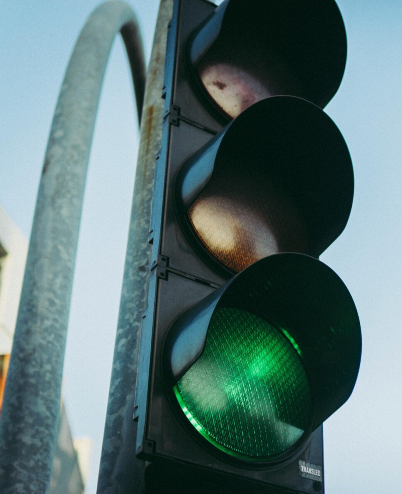 groen verkeerslicht - rijden zonder rijangst