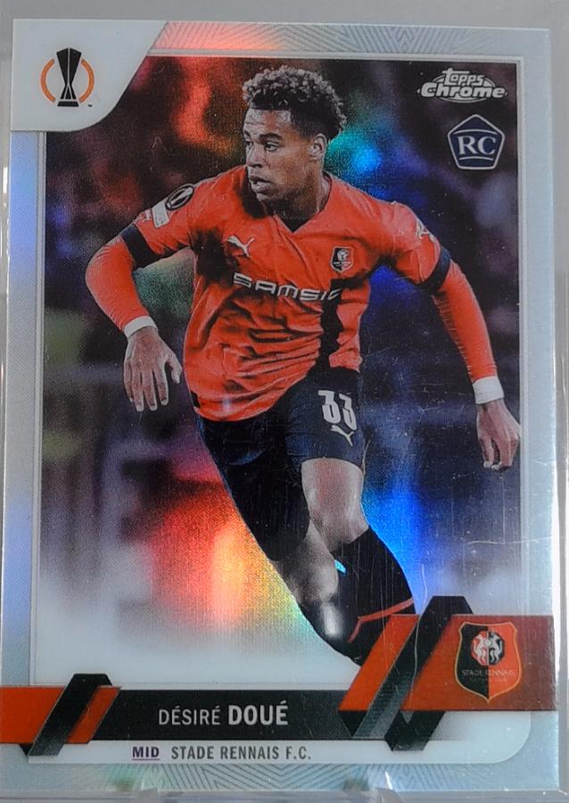 Désiré Doué rookie refractor topps chrome