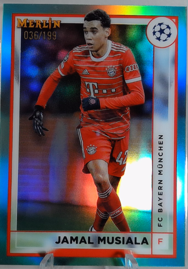 Jamal Musiala Aqua /199 topps merlin