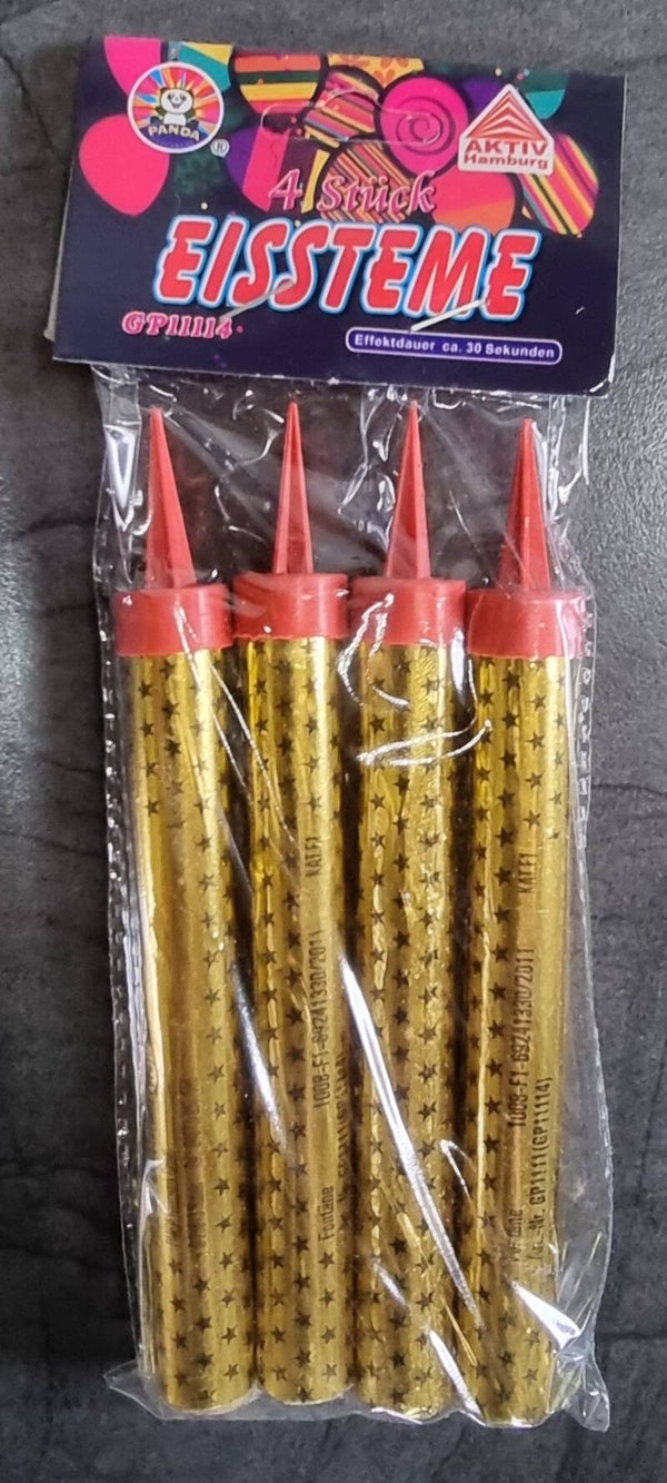 Eissterne 4er-Set "Tortenfontänen" "Panda" F1 (H)