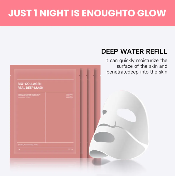 Collagen Face Sheet Masks Hydration Korean Skincare