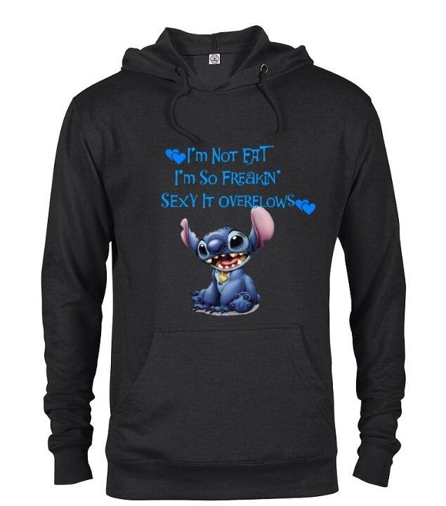 "I'm Not Fat Stitch" Delta Pullover French Terry Hoodie