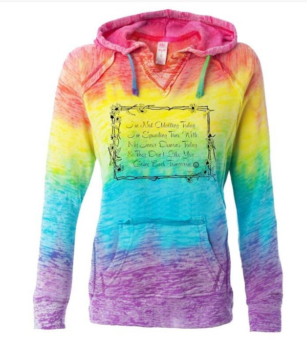 "I'm Not Adulting Today" MV Sport Courtney Burnout V-Notch Sweatshirt
