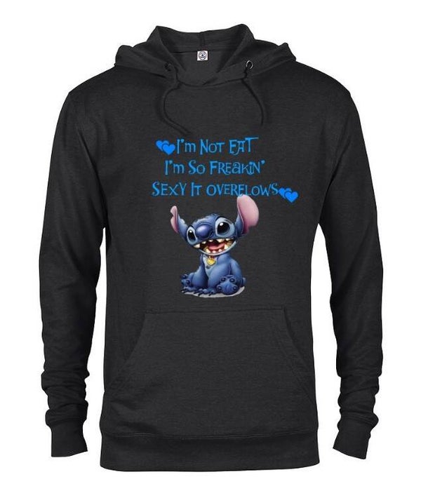 "I'm Not Fat Stitch" Delta Pullover French Terry Hoodie