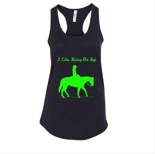 "I Like Being On Top" Next Level™ Women's Ideal Racerback Tank