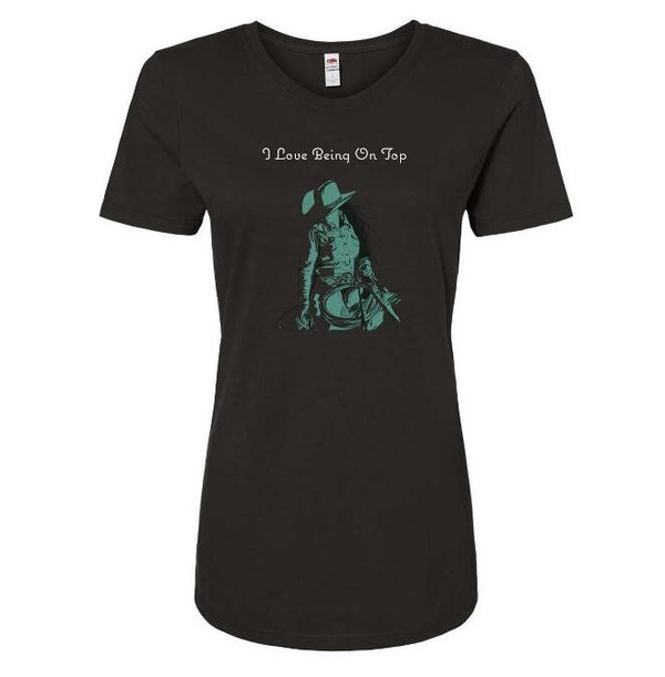 "I Like To Be On Top" Fruit of the Loom® Women's Iconic T-shirt
