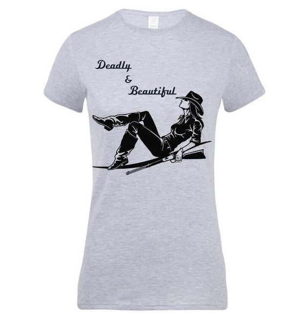 Beautiful & Deadly Cowgirl Silhouette Gildan® Softstyle Women's T-Shirt