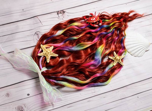 Full Set of 50 Rainbow Brushable Dreadlock Extensions
