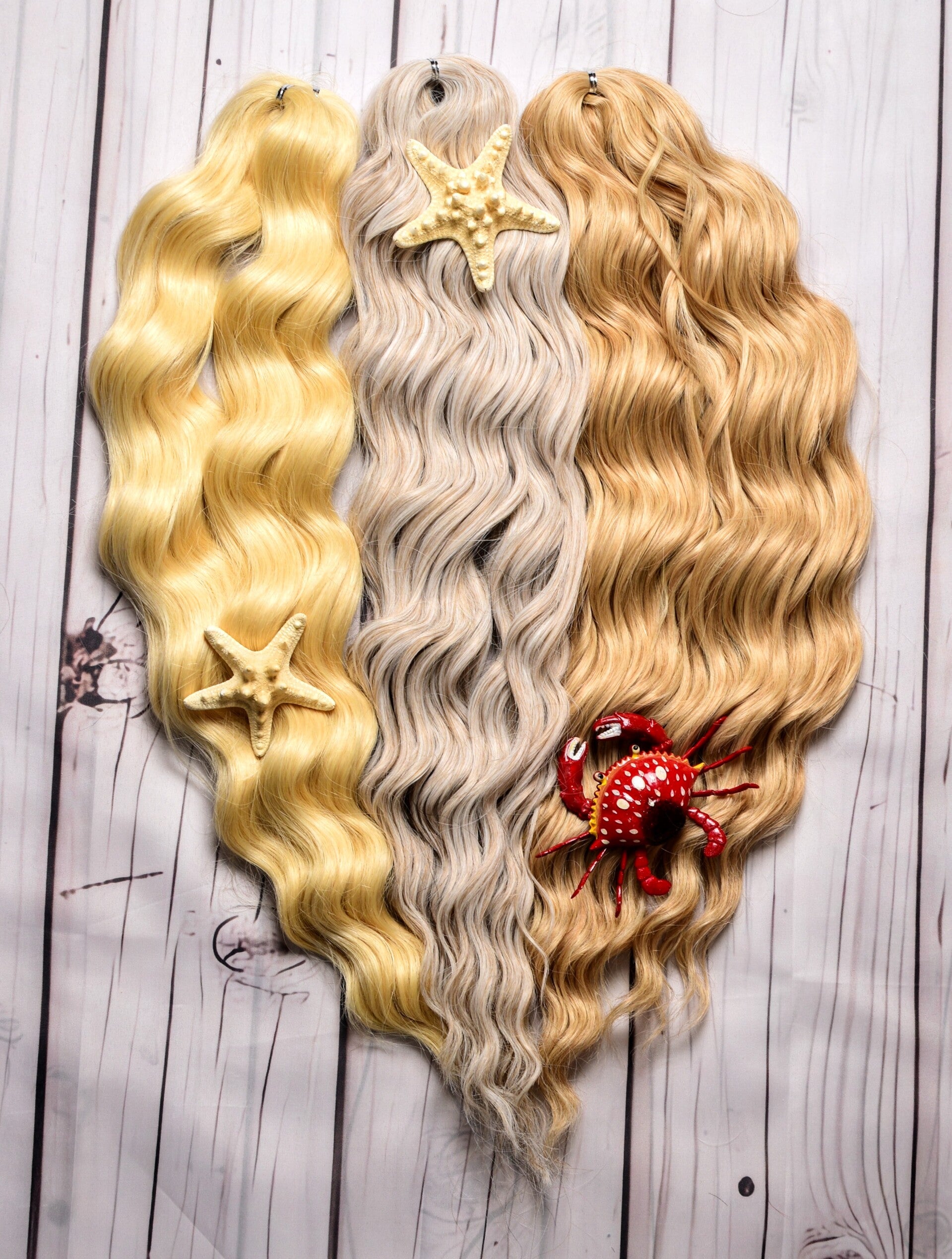 Blonde and Red Brushable Dreadlock Extensions