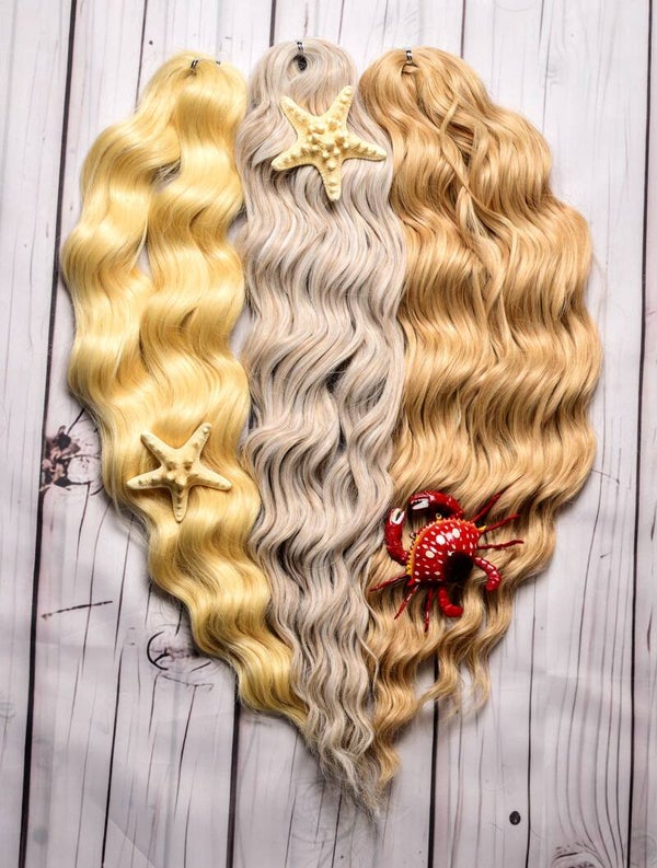 Blonde and Red Brushable Dreadlock Extensions