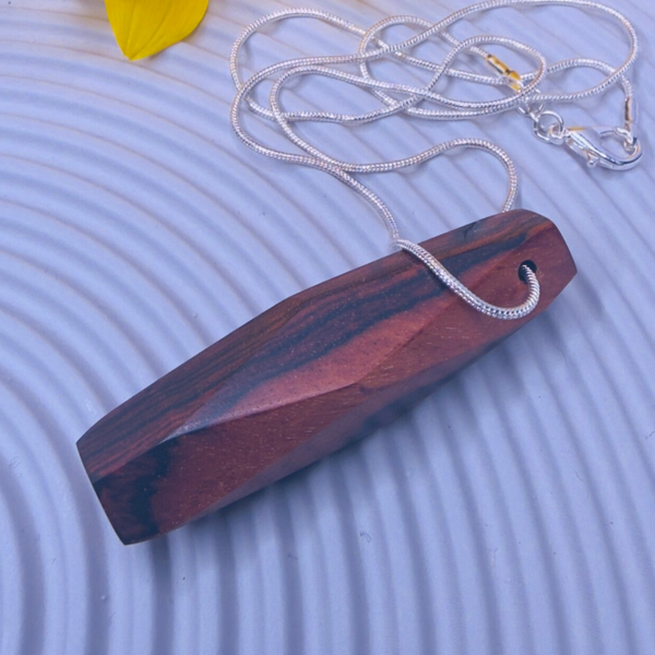 Timber gemstone pendant - Boonaree