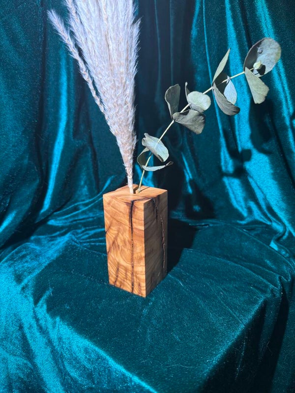 Olive Wood Bud Vase -01290