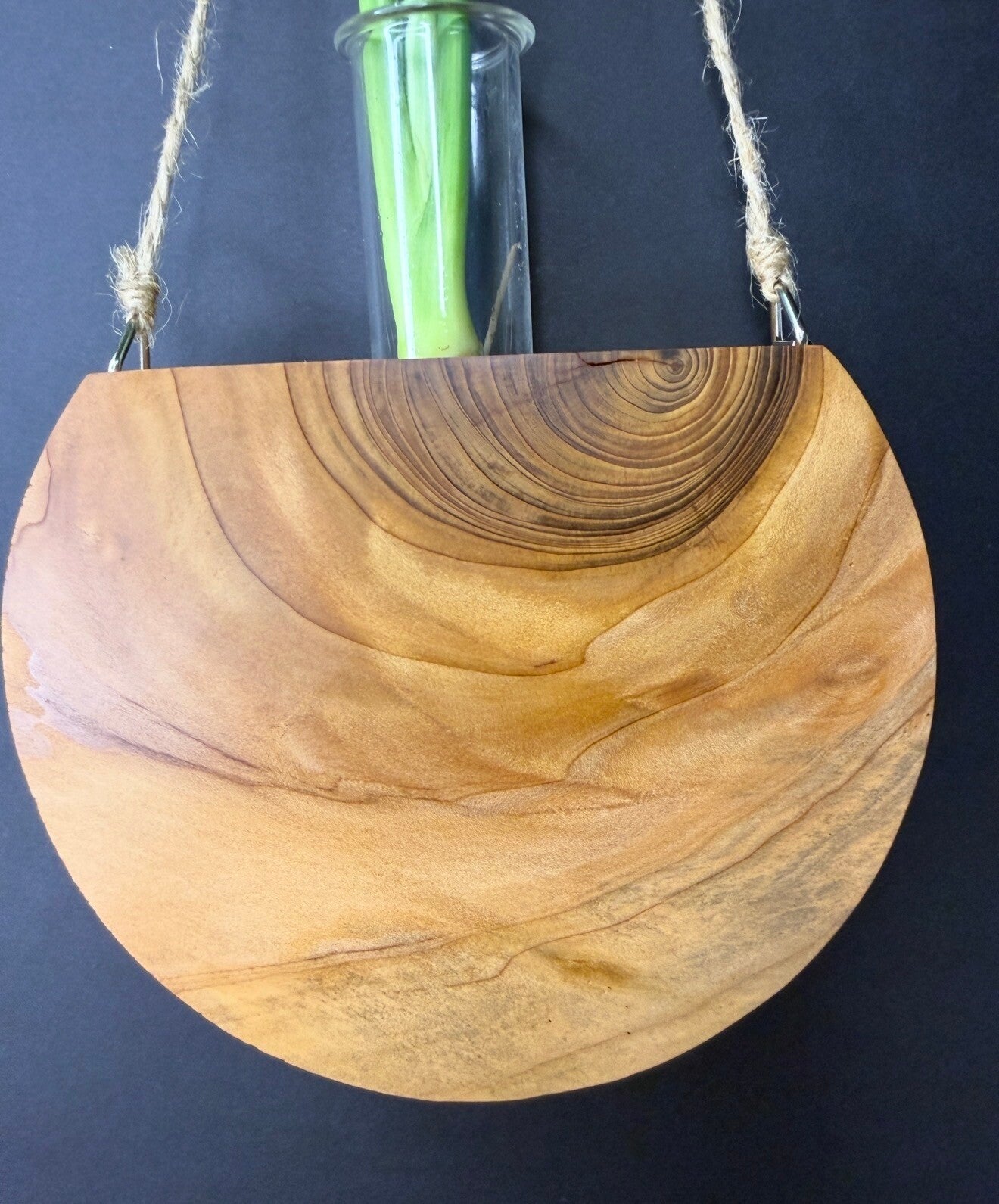 Hanging timber vase - Hoop Pine