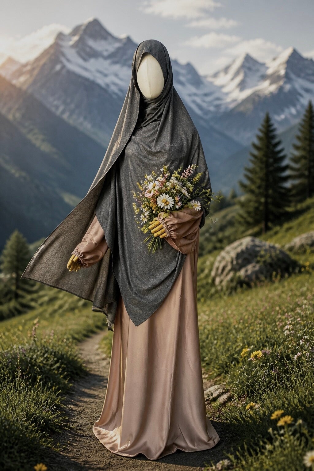 Balloon Sleeve Abaya -Nida