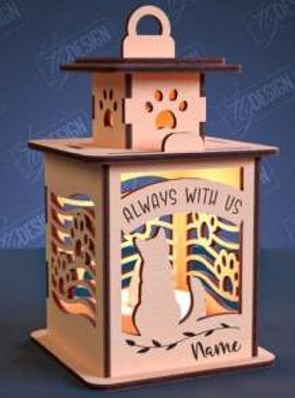 Memorial lantern - Cat