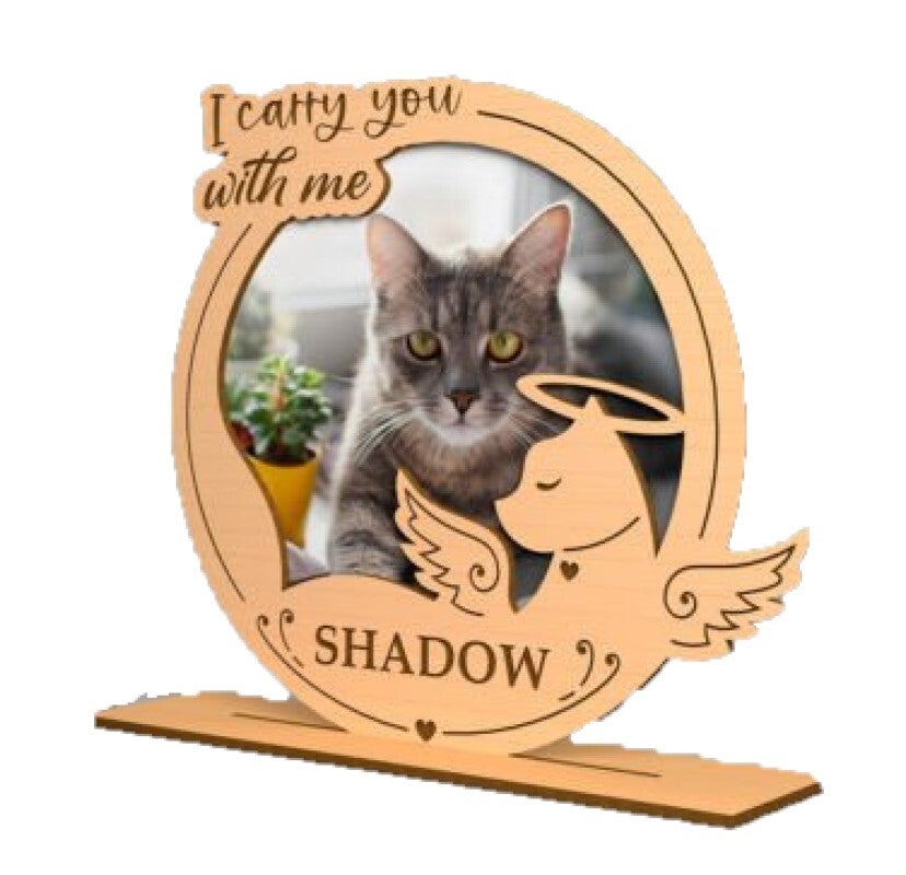 Oval Cat Memorial Picture Frame