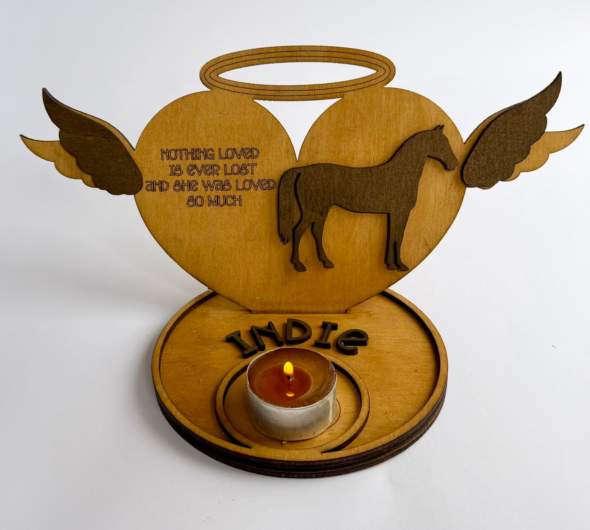 Horse Memorial Tea Light Holder