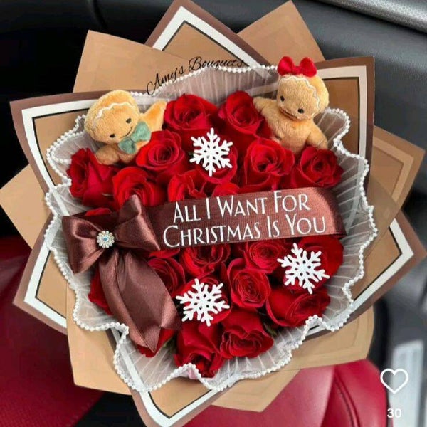 50 red roses for Christmas