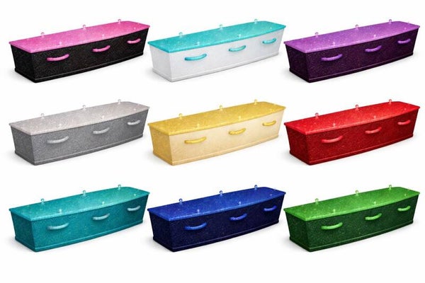 Glitter Doodskisten – Diverse Kleuren op Aanvraag