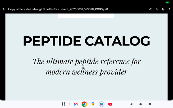Peptide Information Sheet, Peptide Product Guide