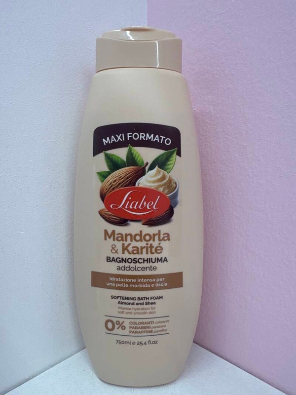 Bagnoschiuma liabel MANDORLA E KARITE’ 750ml