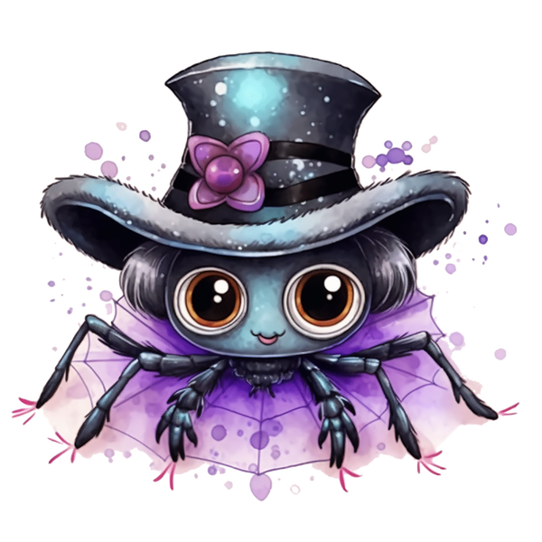 🪄 DTF Bügelbild „Halloween-Spinne“ – süßes Gruselmotiv zum Aufpressen